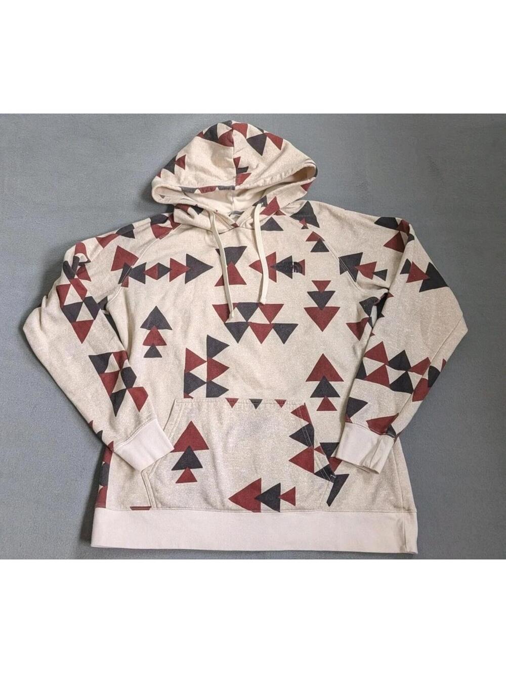 The North Face Hoodie Womens L Multicolor Triangle Kangaroo Pocket Pullover
